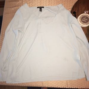 Light blue sheer dressy top